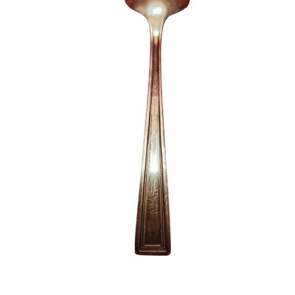 National Silver Co Calvalcade Sugar Spoon Silverplate 6" 1946 Vintage Art Deco - Picture 8 of 8